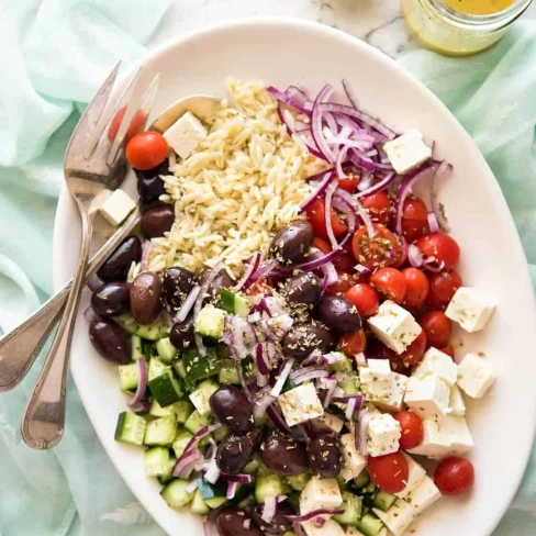 Greek Lemon Orzo Salad (Risoni) Image