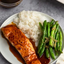 Pan-Seared Salmon with Soy Mustard Glaze Recipe Page