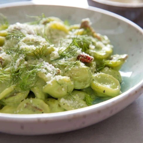 Creamy Orecchiette With Spring Onions, Fennel, And Bacon Recipe Image