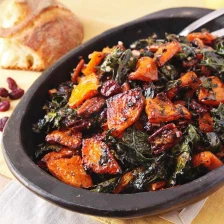 Make-Ahead Roasted Squash and Kale Salad With Spiced Nuts, Cranberries, and Maple Recipe Page