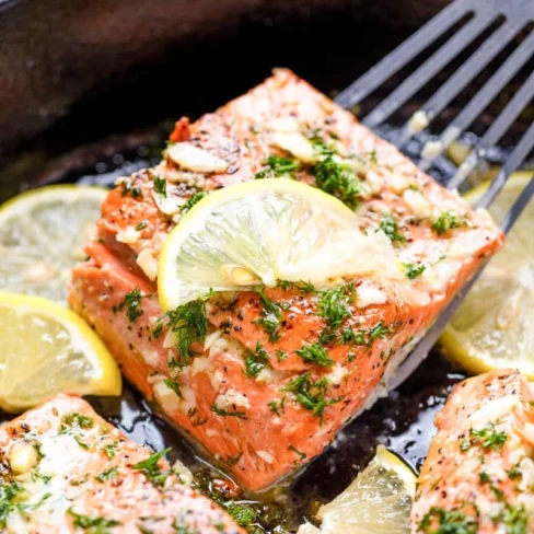 Healthy Lemon Garlic Salmon Image