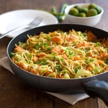 Stir Fried Noodles with Shrimp and Vegetables Recipe Page