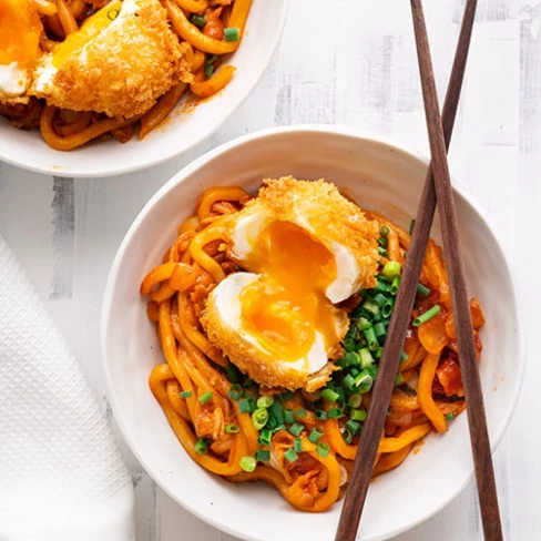 Crispy Egg, Bacon and Kimchi Noodles | Marion&#039;s Kitchen Image