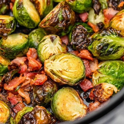 Air Fryer Brussel Sprouts with Bacon Image