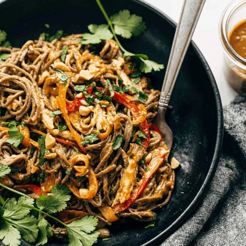 Spicy Peanut Soba Noodle Salad Recipe Image