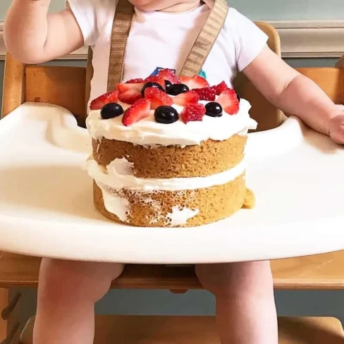 First Birthday Smash Cake (with Yogurt Frosting) Image