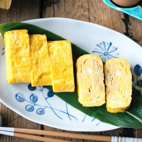 Japanese Sweet Rolled Omelet (Tamagoyaki) — Atsuyaki Tamago Image