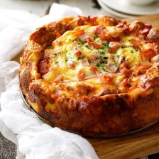 Cheese &amp; Bacon Breakfast Strata Cake (Breakfast Casserole!) Recipe Page