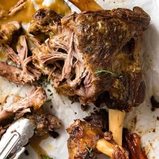 Slow Cooker Roast Lamb Leg with Gravy Recipe Page