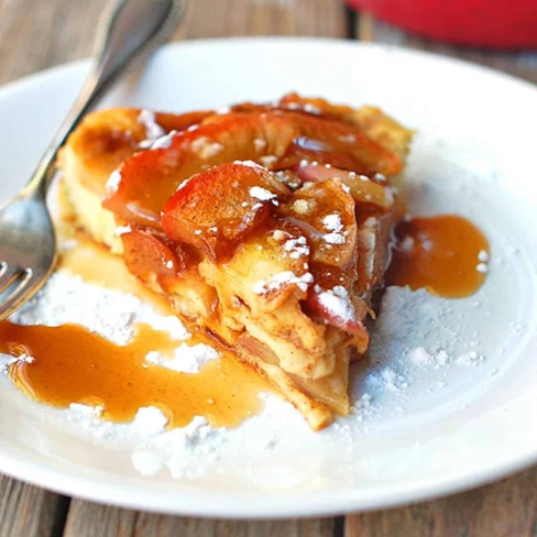 Baked Apple Pancake With Apple Cider Syrup Image