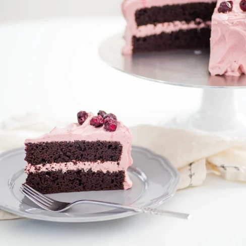 Chocolate Cherry Layer Cake Recipe Image