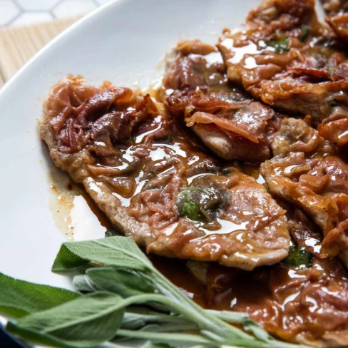 Veal Saltimbocca (Roman Sautéed Veal Cutlets With Prosciutto and Sage) Recipe Image