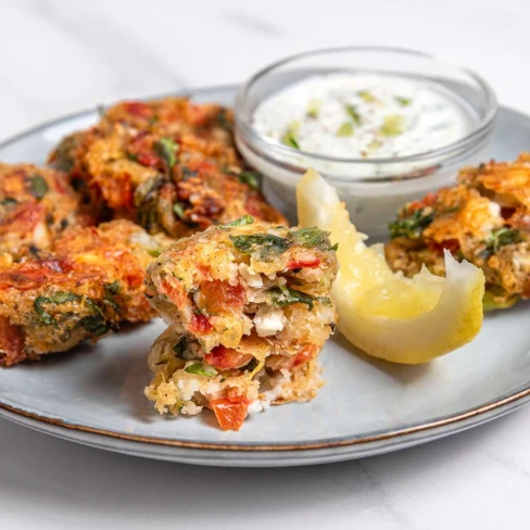 Greek Tomato Feta Fritters (Domatokeftethes) Image