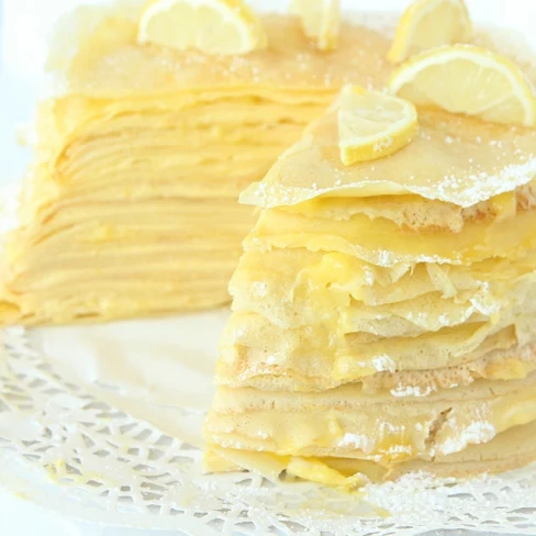 Lemon Crepe Cake - Lemon Filling Image