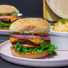 Black Bean Mushroom Burgers Recipe Page