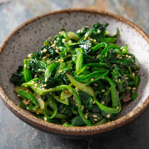 Sigeumchi Namul (Korean Marinated Spinach Banchan) Image