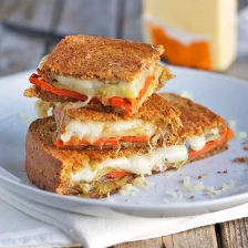 Fontina, Cheddar And Gruyère Grilled Cheese With Roasted Vegetables Recipe Page