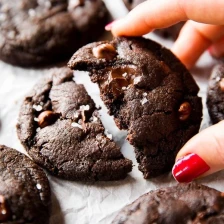 Salted Dark Chocolate Cookies Recipe Page