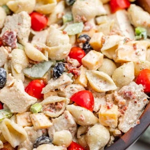 Chicken Bacon Ranch Pasta Salad Image