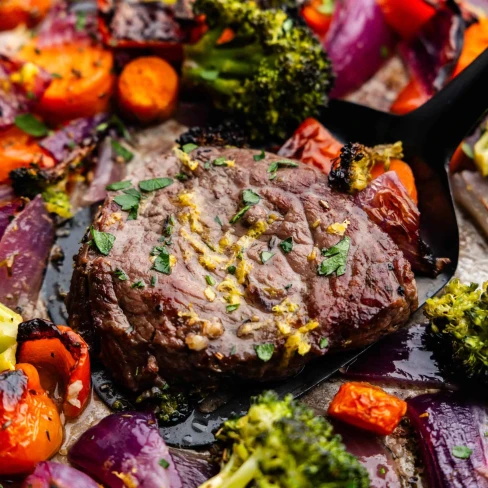 Italian Sheet Pan Steak and Veggies Image