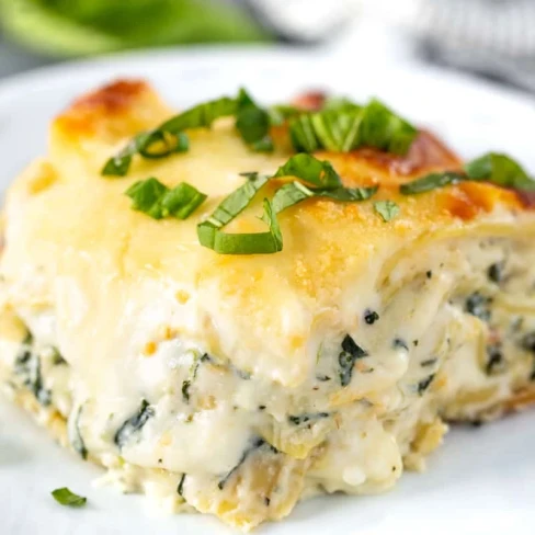 White Spinach Artichoke Lasagna Image