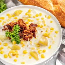 Comfort Corn Chowder Recipe Page