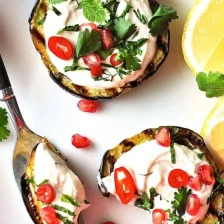 Grilled Eggplant with Yoghurt Sauce Recipe Page