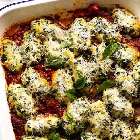 Malfatti (Italian Spinach Ricotta Dumplings in Napoli Sauce) Image