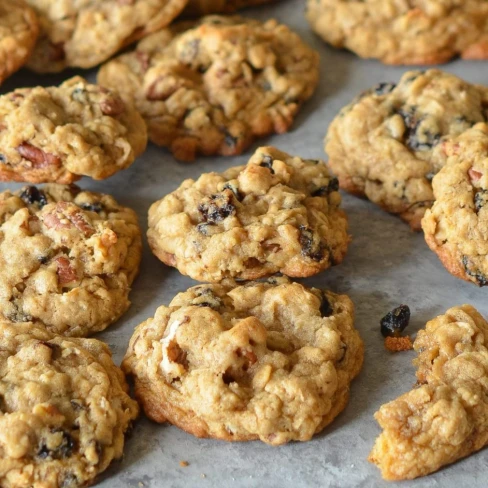 Oatmeal Brown Sugar Cookies with Raisins &amp; Pecans Image