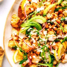 Roasted Cauliflower, Chickpea and Arugula Salad Recipe Page