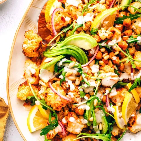 Roasted Cauliflower, Chickpea and Arugula Salad Image