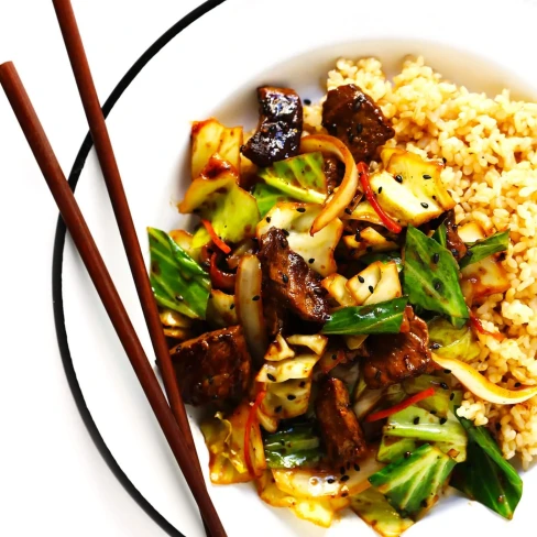 Sesame Beef and Cabbage Stir-Fry Image