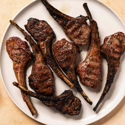 Perfectly Grilled Lamb Rib Or Loin Chops Image