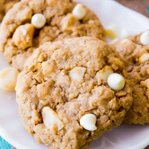 White Chocolate Macadamia Nut Oatmeal Cookies Image