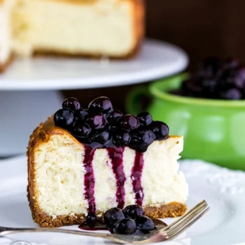 Easy Cheesecake Recipe with Blueberry Topping (No Water Bath Required!) Image