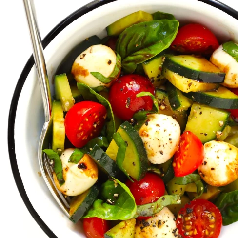 Cucumber Caprese Salad (or Pasta Salad) Image