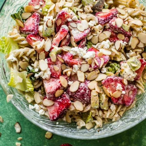 Creamy Strawberry Feta Pasta Salad Image