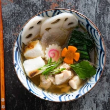 Ozoni (Japanese New Year&#039;s Soup) With Mochi, Chicken, and Vegetables Recipe Page