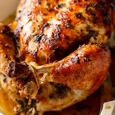 Garlic Herb Butter Roast Chicken Image