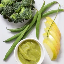 Apple, Green Beans and Broccoli Baby Food Puree Recipe Page