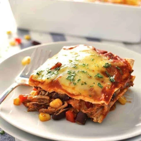 Mexican Lasagna Enchilada Stack Image