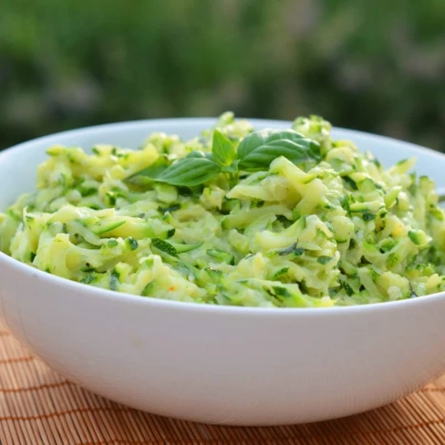 Creamed Zucchini with Garlic &amp; Basil Image