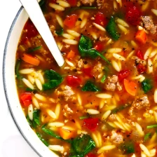 Italian Sausage and Orzo Soup Recipe Page