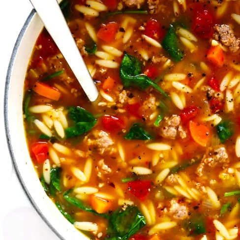 Italian Sausage and Orzo Soup Image