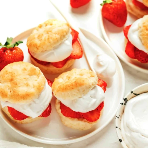 Strawberry Shortcake with Coconut Whipped Cream (Vegan) Image