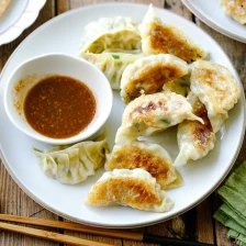 Napa Cabbage Gyoza with Miso Dipping Sauce Recipe Page