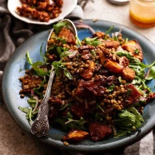 Honey-Cinnamon Pumpkin Lentil Salad Recipe Page