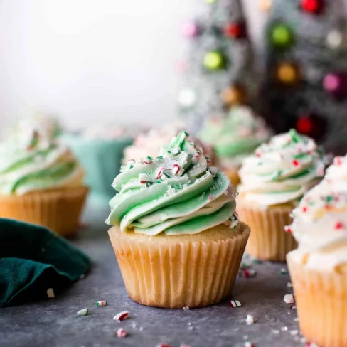 White Chocolate Peppermint Cupcakes Image