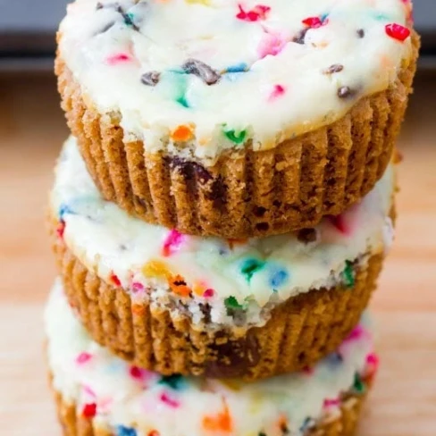 Sprinkle Cheesecake Cookie Cups Image