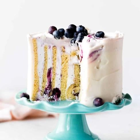 Vertical Cake (Lemon &amp; Blueberry) Image